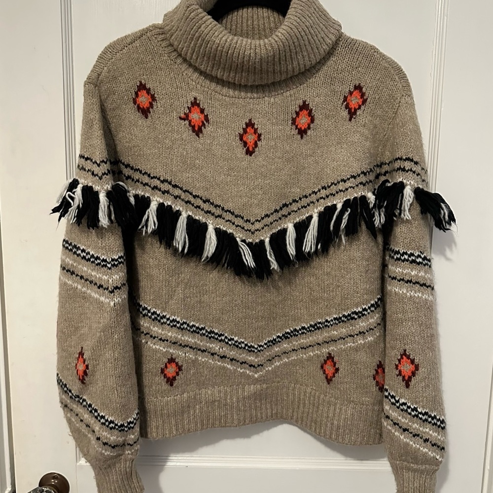 Lou & Grey Fringe Sweater M